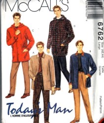 6762 MR UNLINED BOXY JACKET HOOD OR NOT, PANTS PATTERN XLG, XXL